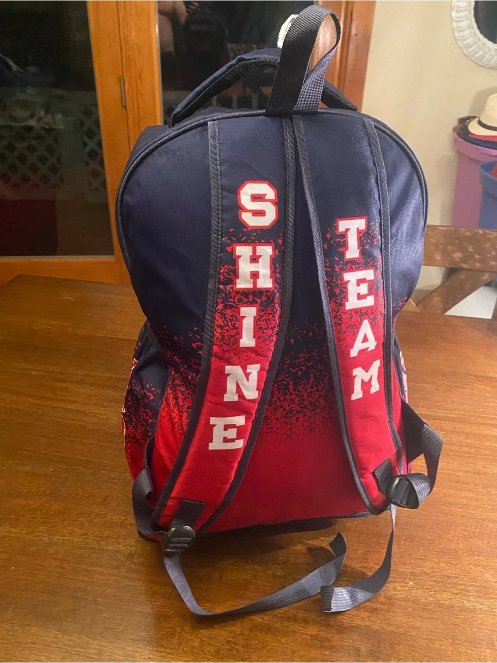 Diamond All American Bowl Youth Backpack 3-Pocket Zip Adjustable Red/Blue